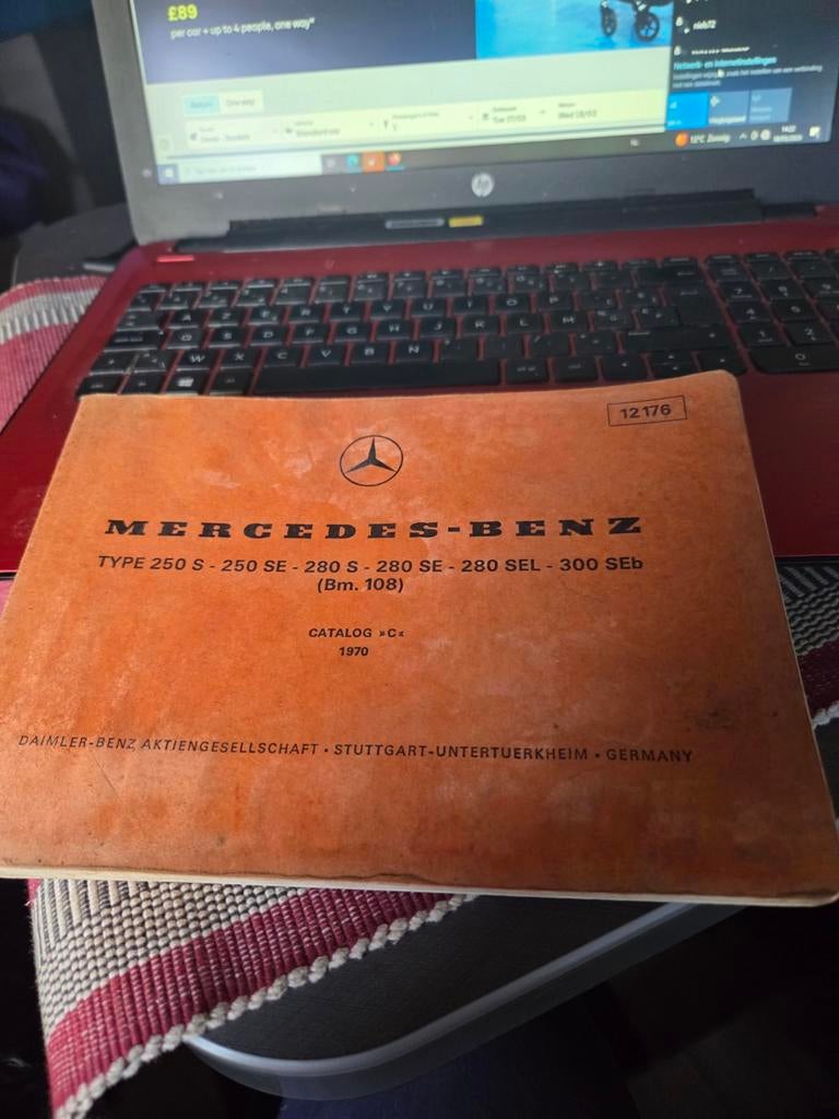 MERCEDES BENZ WERKPLAATSHANDBOEK 1969 250 280 ETC..ZELDZAAM, Auto diversen, Handleidingen en Instructieboekjes, Ophalen of Verzenden