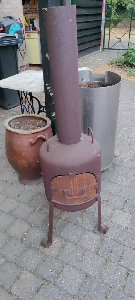 Leuke Terraskachel / Tuinkachel van gasfles - 135cm hoog, Tuin en Terras, Ophalen, Gebruikt