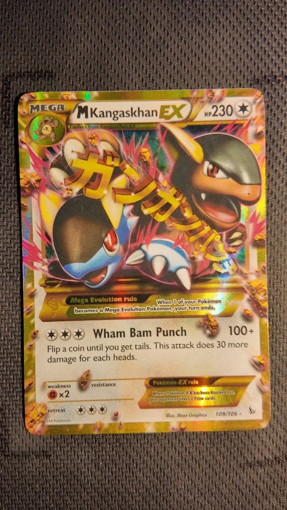 M Kangaskhan-EX 109 Flashfire | Pokemon kaart, Ophalen, Losse kaart, Foil