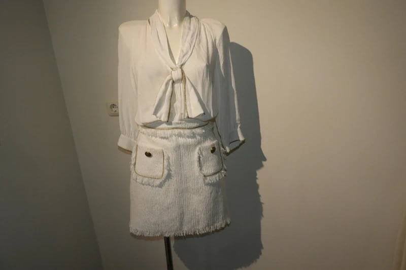 Elisabetta Franchi passepartout dress wit met goud nieuw I42
