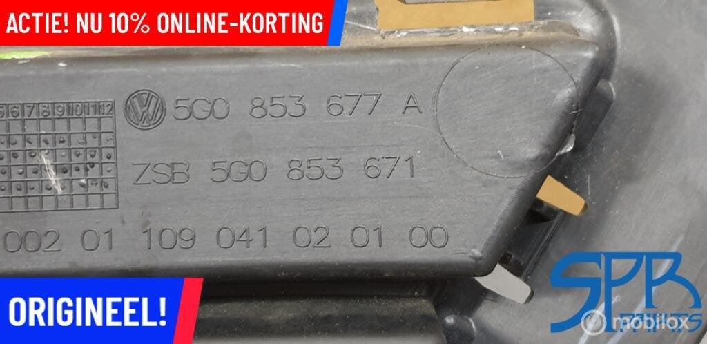 VW GOLF 7 HIGHLINE CHROME MIDDEN ROOSTER GRILL Bumperrooster, Gebruikt, Volkswagen, Ophalen of Verzenden, Volkswagen
