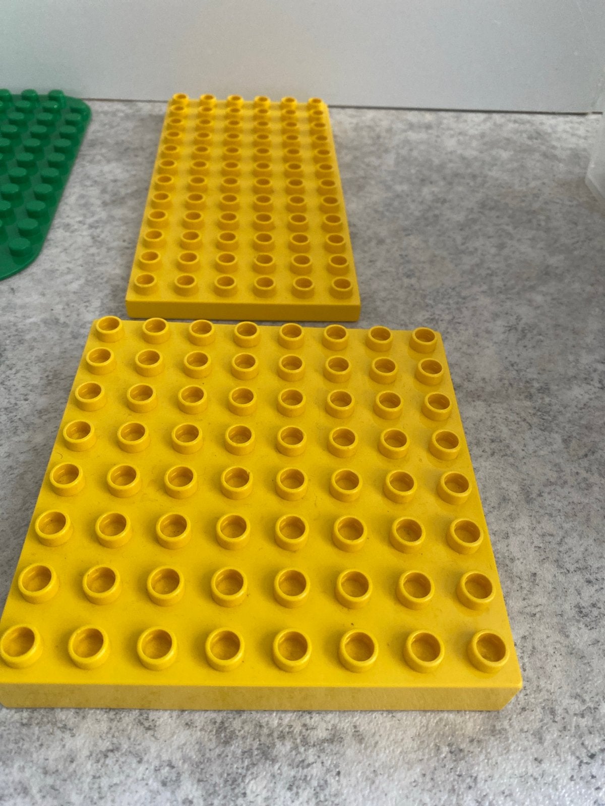 Gele Lego grondplaten - set van 2, Ophalen of Verzenden, Gebruikt, Grondplaat, Lego