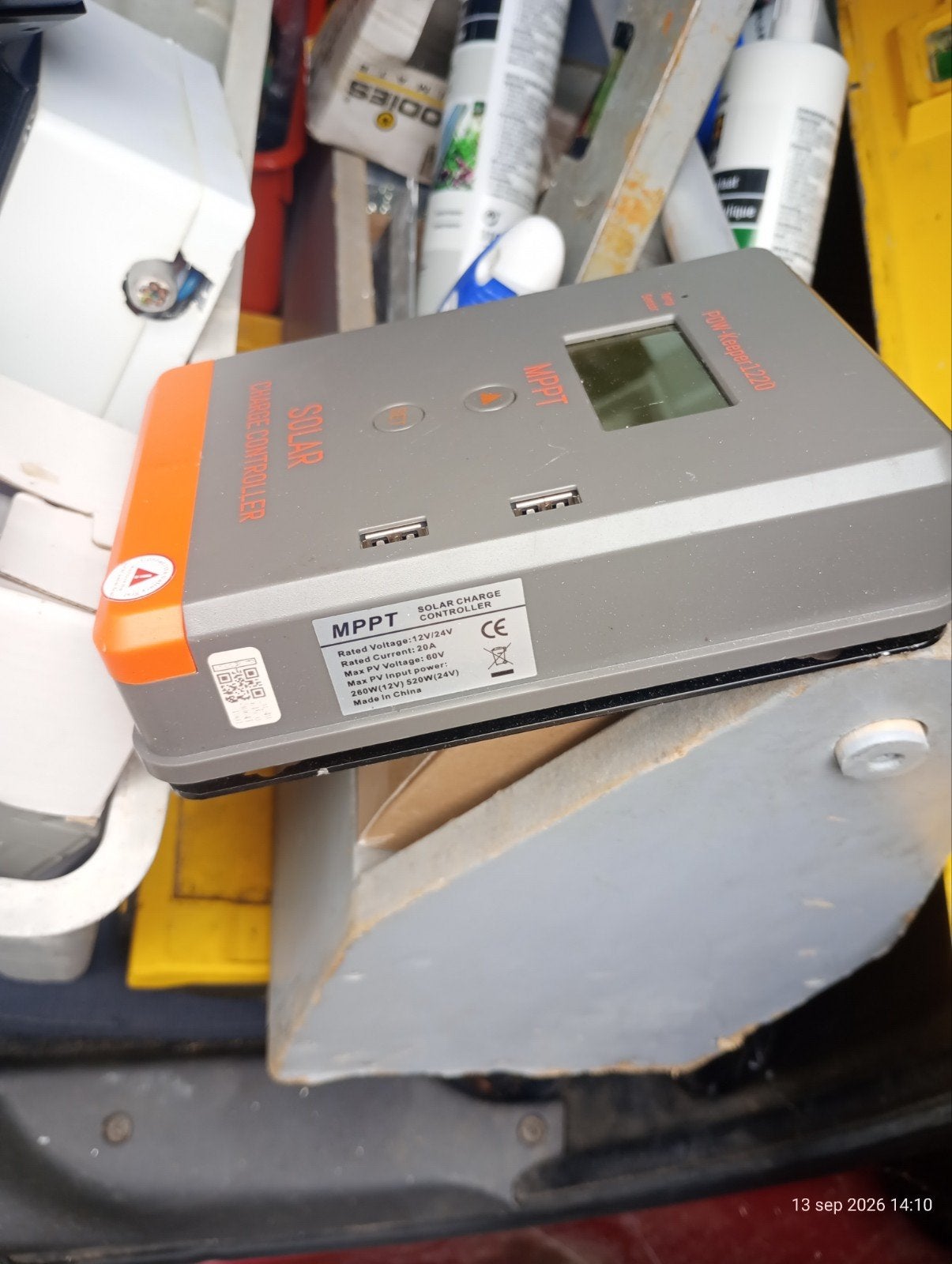 MPPT Solar Laadregelaar POW-Keeper1220 - 12V/24V 20A, Gebruikt