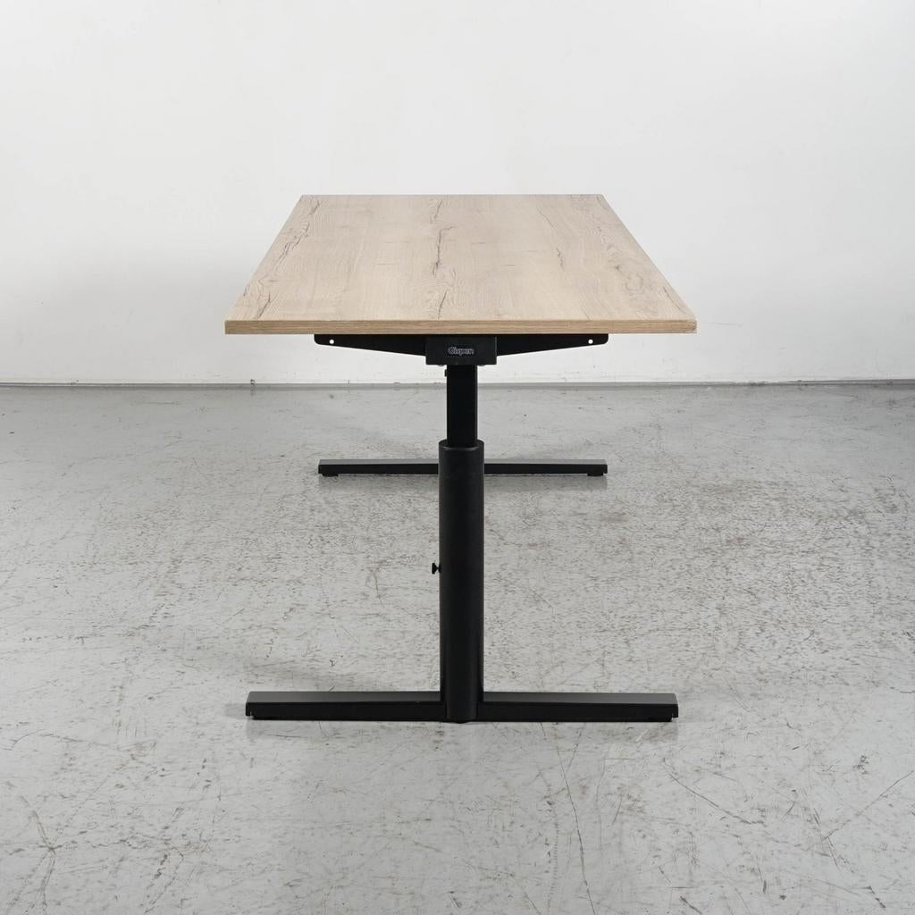 Gispen Bureau 120x80 - Hoogte Instelbaar - Gebruikt, Ophalen, Gebruikt, 120 cm, Hout