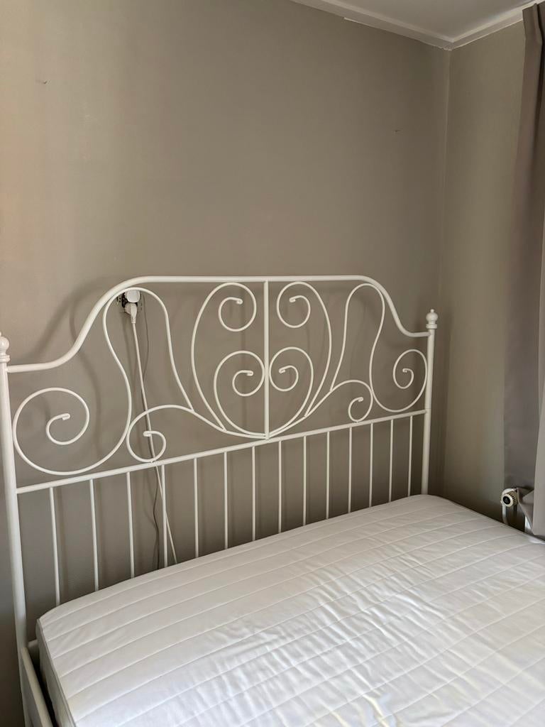 Ikea bed 160, Ophalen, Wit, Tweepersoons, Zo goed als nieuw