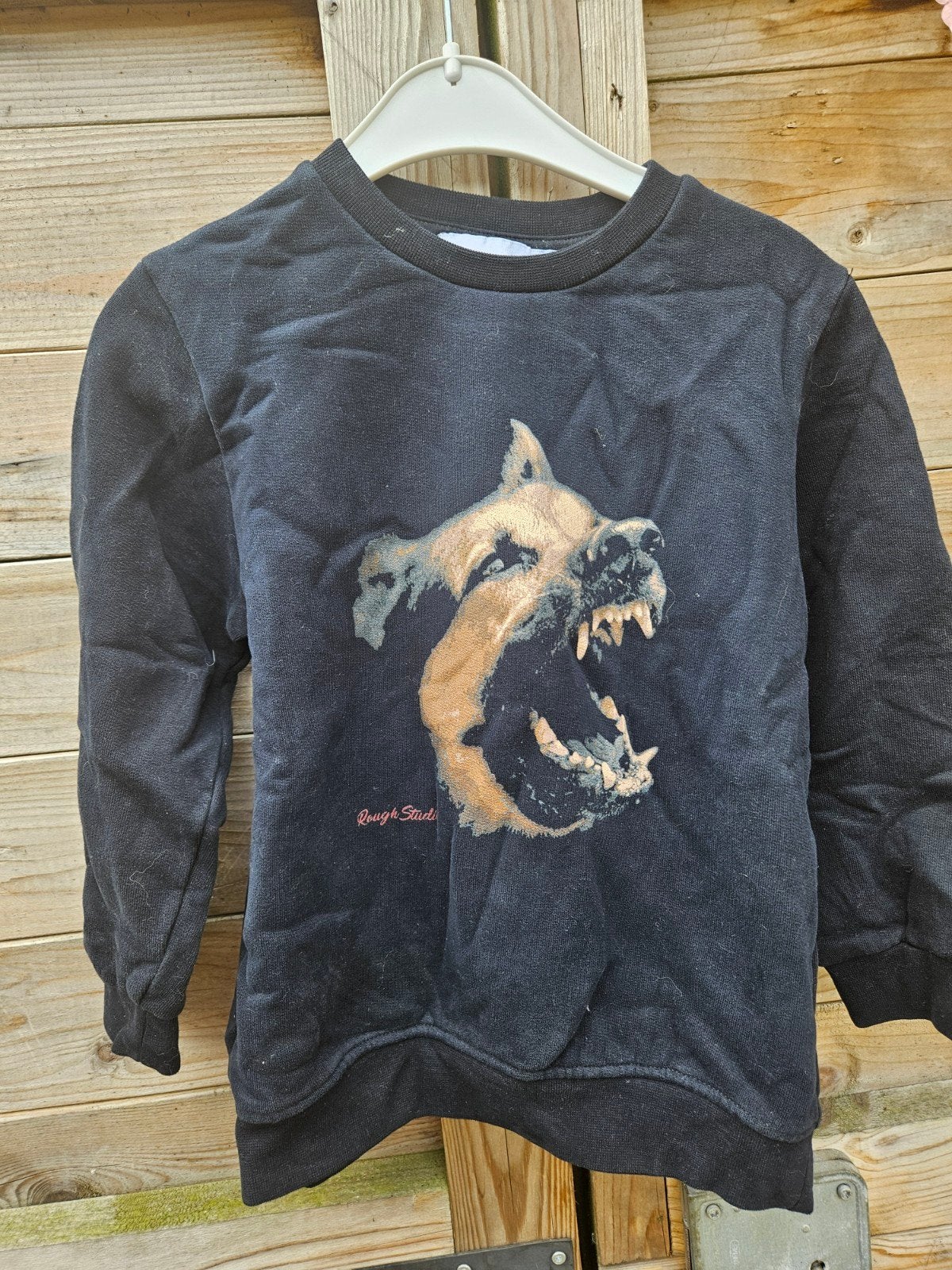 Zwarte Rough Studios sweater met hond print, Rough Studios, Jongen of Meisje, Trui of Vest, Nieuw