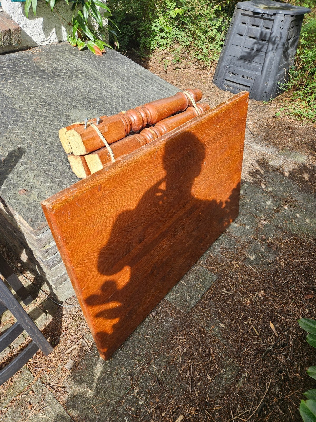 Gratis houten tafel - 78H x 120L x 80B, Ophalen, Gebruikt, 100 tot 150 cm, 50 tot 100 cm