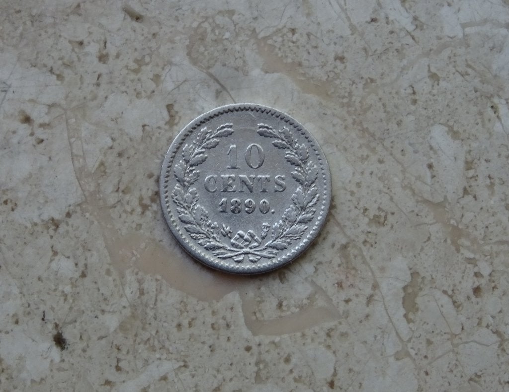 10 cent 1890, Postzegels en Munten, Munten | Nederland, Koning Willem III, Verzenden, Zilver, 10 cent