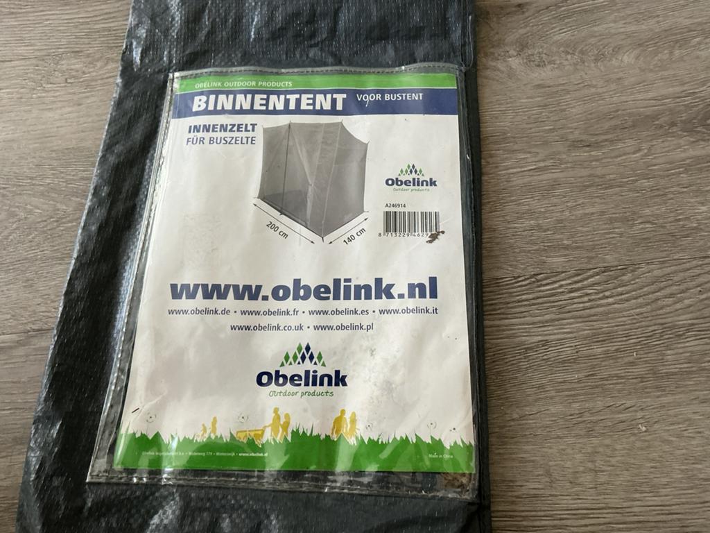 Obelink nieuwe binnentent voor bus, Caravans en Kamperen, Ophalen, Zo goed als nieuw
