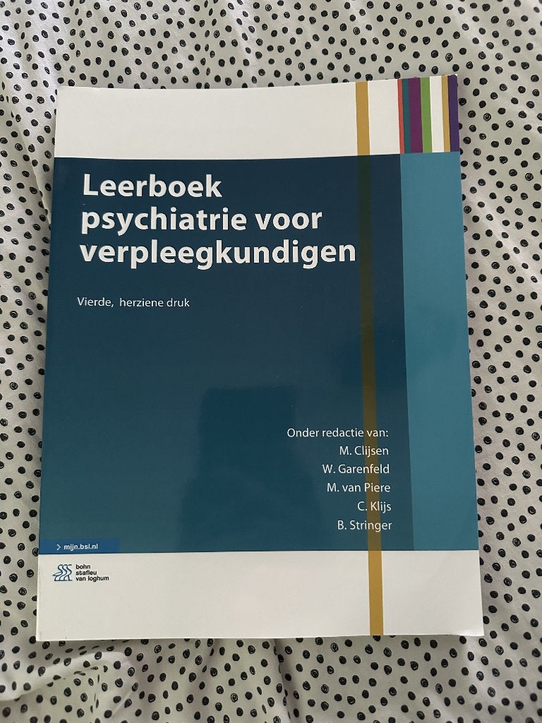 Leerboek psychiatrie voor verpleegkundigen - 4e druk, Boeken, Studieboeken en Cursussen, Zo goed als nieuw, Bohn Stafleu van Loghum
