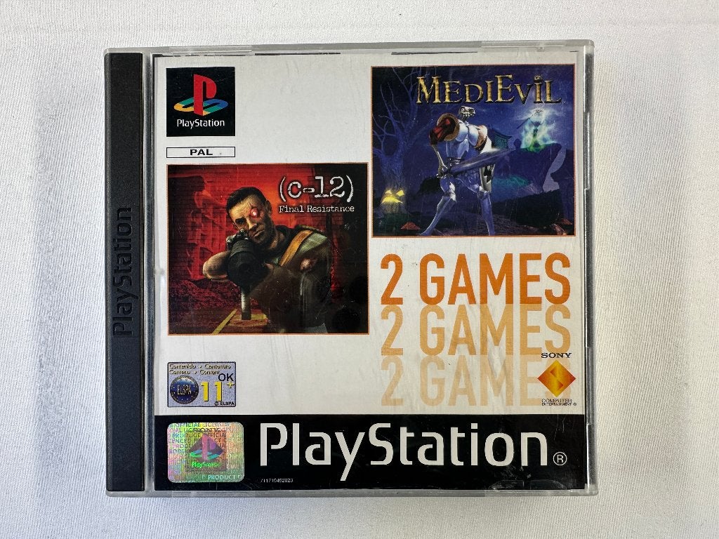 MediEvil 2 in 1 C-12 Final Resistance Playstation 1 - PS1, Avontuur en Actie, Gebruikt, Playstation, 1 speler