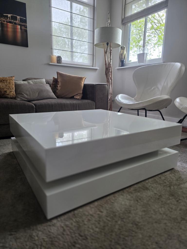 Salontafel, Huis en Inrichting, Tafels | Salontafels, Ophalen, Gebruikt, 50 tot 100 cm, Vierkant