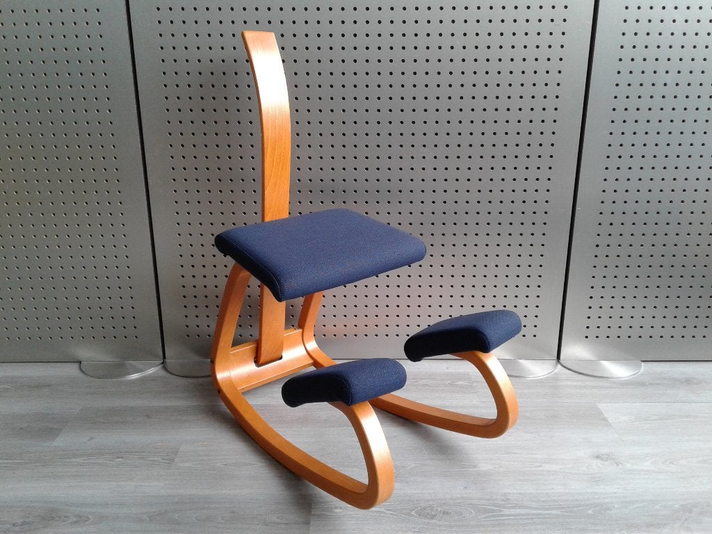 Variér (Stokke) Variable Balans met Rug (Blauw), Heel Mooi!