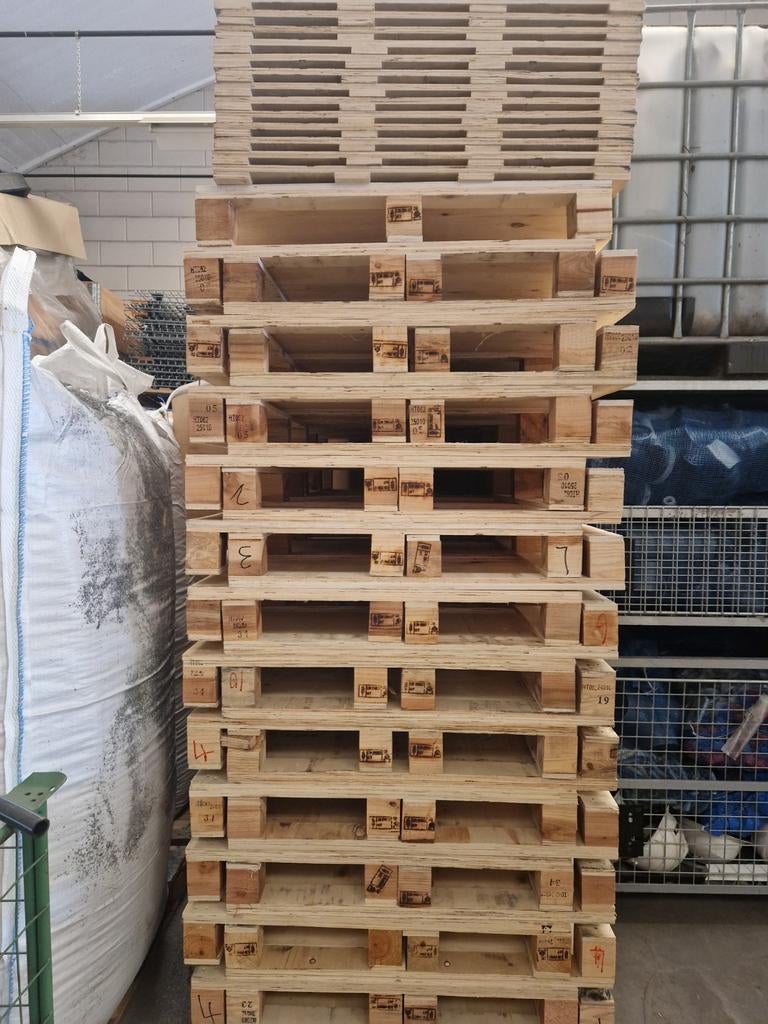 Triplex pallet 95x95 met afdekplaat, Ophalen, 50 mm of meer, Pallet, Minder dan 200 cm