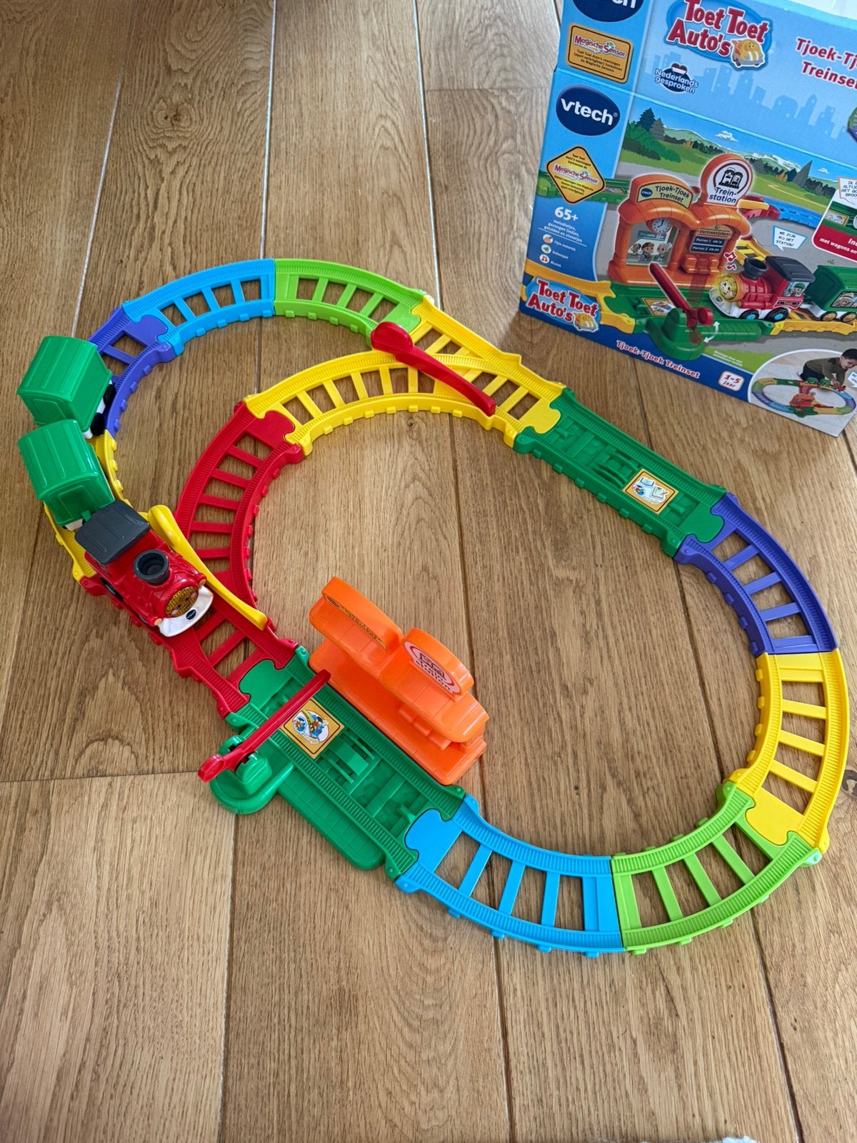 Vtech Tjoek Tjoek treinset toet toet, Ophalen of Verzenden, Zo goed als nieuw, Handmatig, Overige merken
