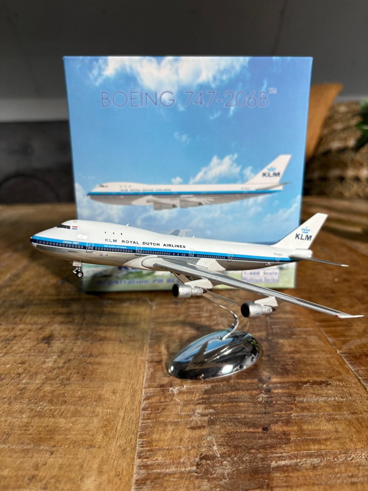 1:400 KLM BOEING 747, Verzamelen, Ophalen of Verzenden, Zo goed als nieuw, Schaalmodel