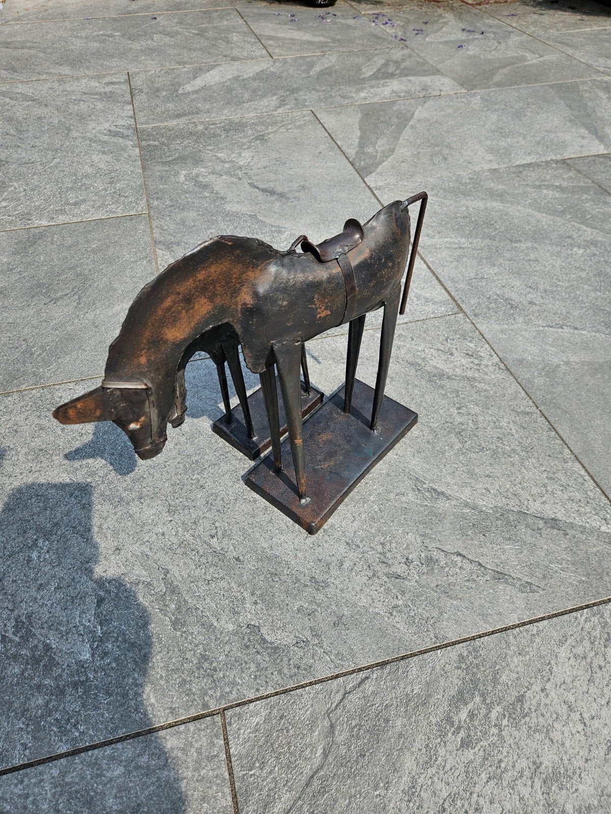 Decoratieve metalen paardenbeeldjes (set van 2), Ophalen