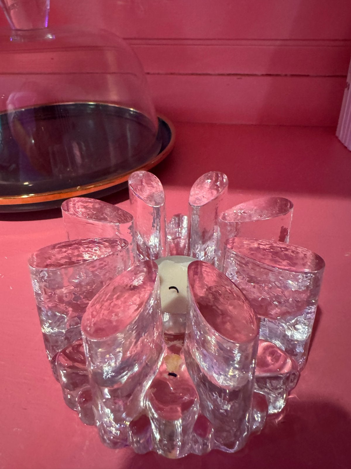 Kristallen theelicht houders en vintage cocktail glazen, Ophalen of Verzenden