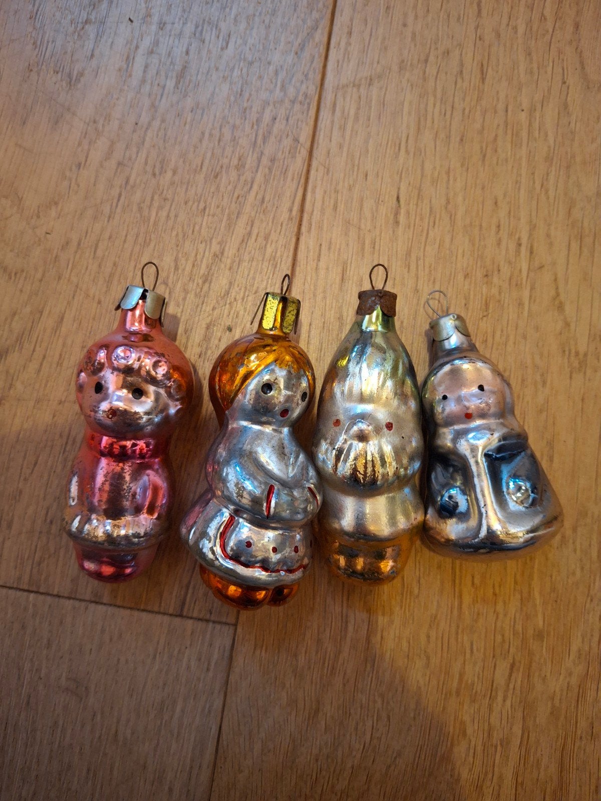 Vintage oude glazen kerstballen, Ophalen of Verzenden