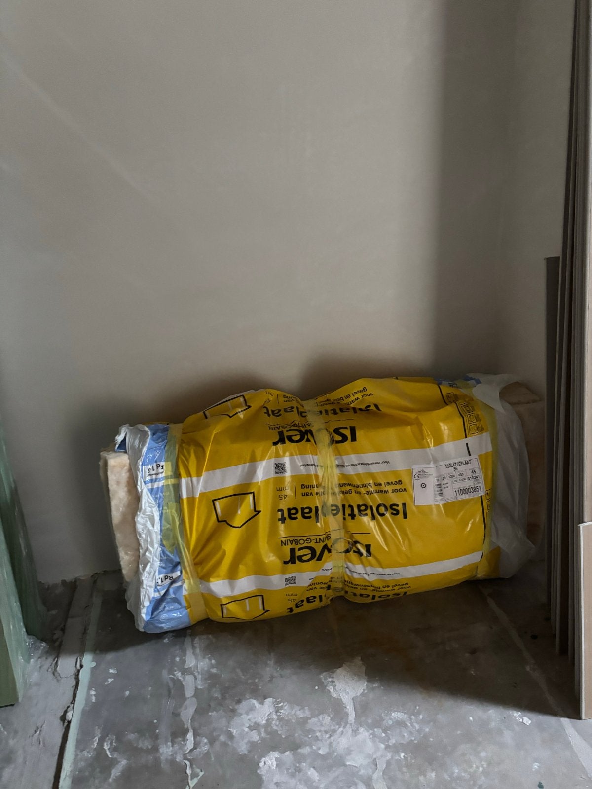 Restant glaswol isolatieplaat - Isover, Nieuw, Minder dan 5 m², Muurisolatie, Glaswol