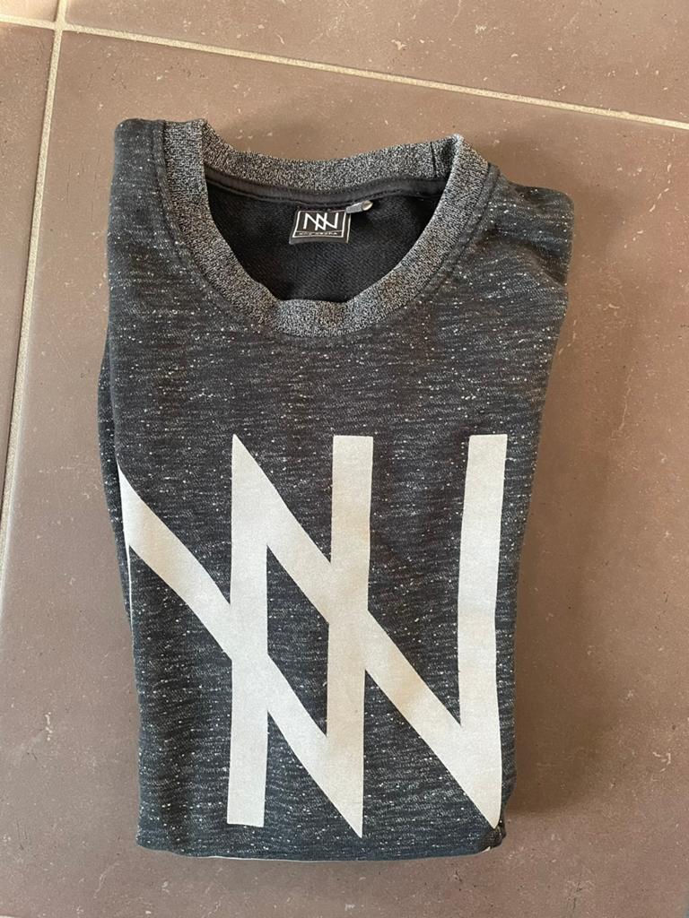 Nongrada heren trui / sweater maat m zwart / grijs, Maat 48/50 (M), Zwart, Ophalen of Verzenden, Zo goed als nieuw