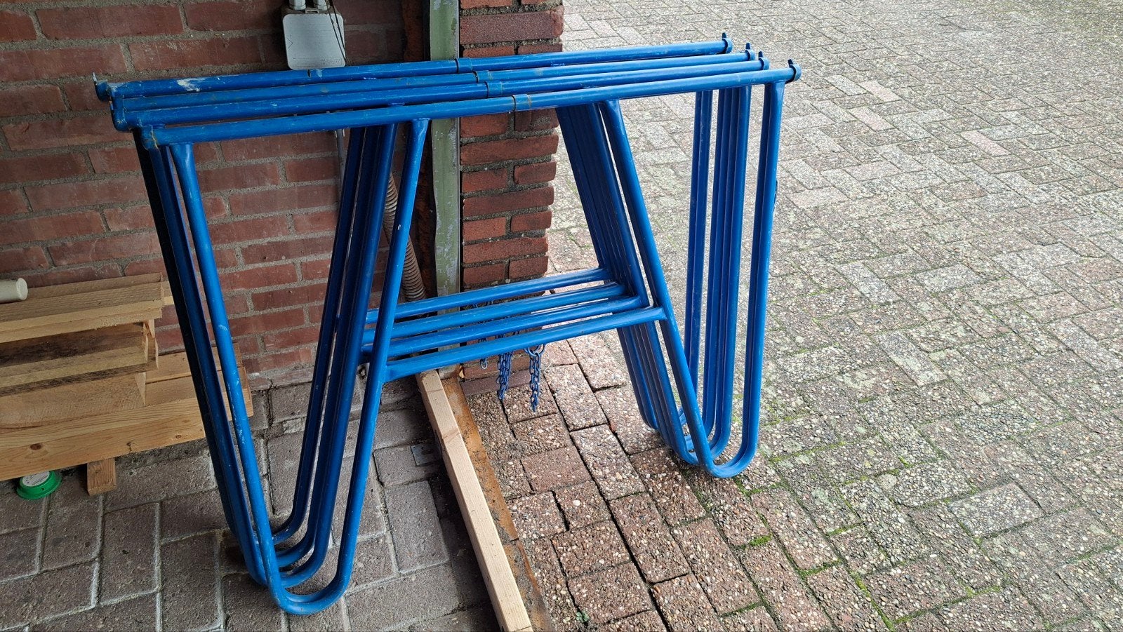 Steigerbokken - Set van 4 stuks 85 x114 cm., Ophalen, Gebruikt, Overige typen, Minder dan 2 meter