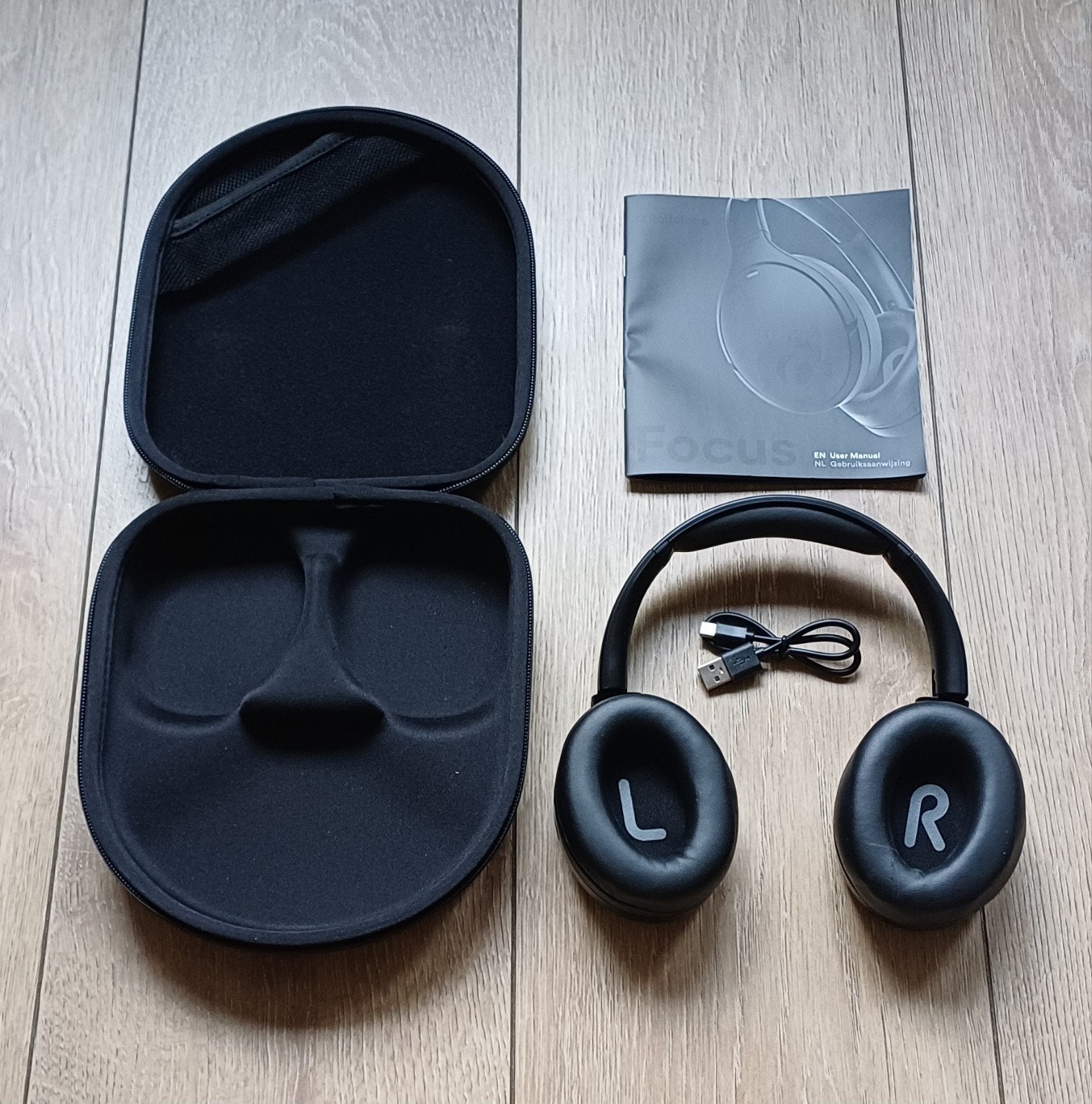 Rolfstone Focus ANC Bluetooth koptelefoon + doos & case, Audio, Tv en Foto, Koptelefoons, Overige merken, Ophalen of Verzenden