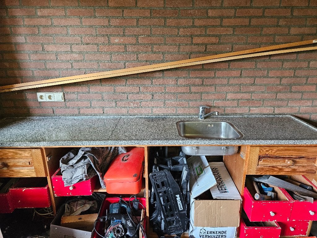 aanrechtblad hardsteen, Ophalen, Gebruikt, Meerkleurig, 200 cm of meer