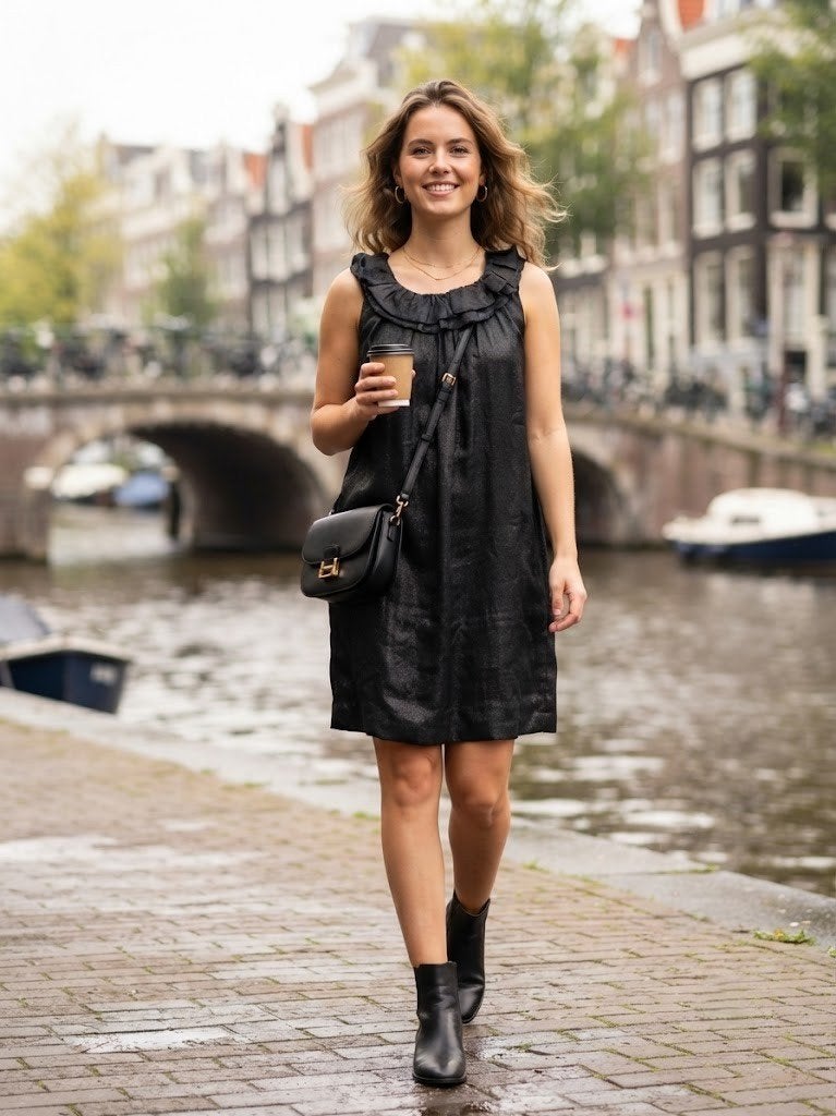 jurk didi 100% linnen, Maat 38/40 (M), Verzenden, Zwart, Didi