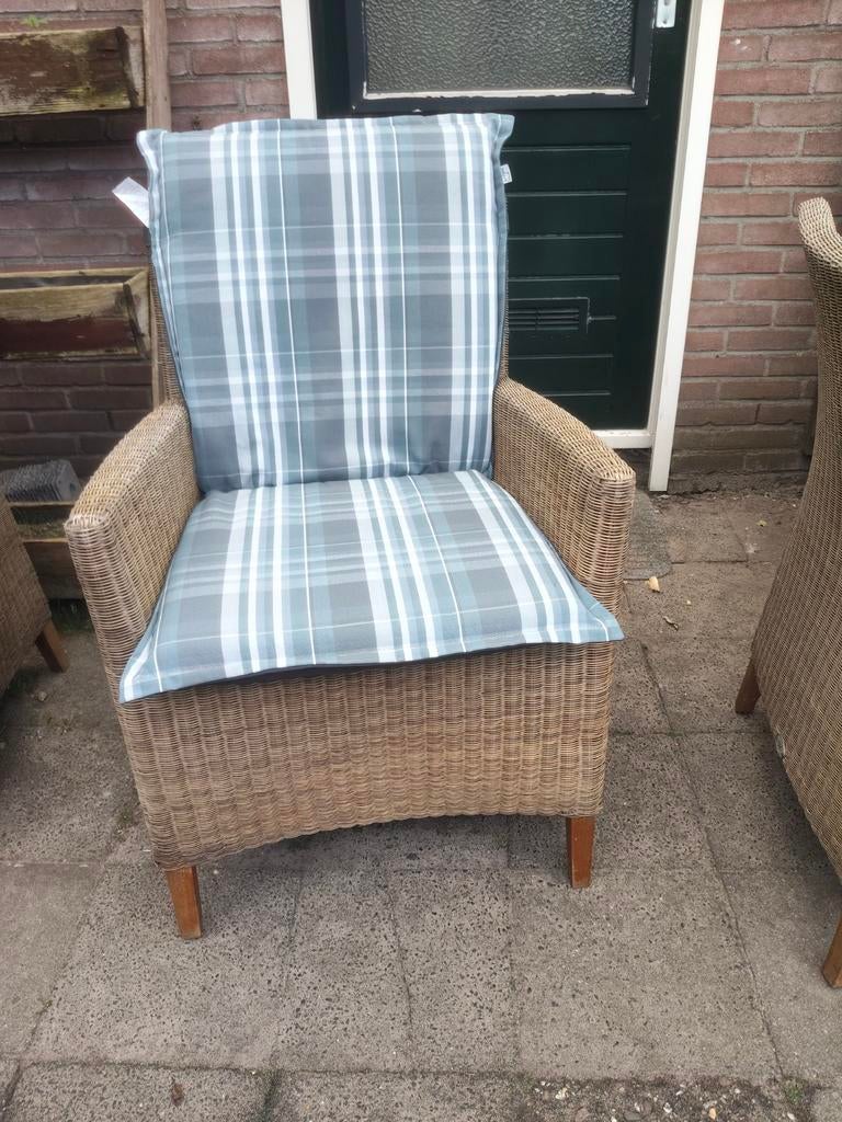 6 dikke tuinstoelkussen nog nieuw 100x50x7.5, Ophalen of Verzenden