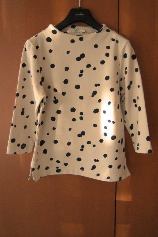 Exclusief ecru polkadot shirt SEY STUDIO 36-38 snazzeys, Sey Studio, Verzenden, Wit, Nieuw