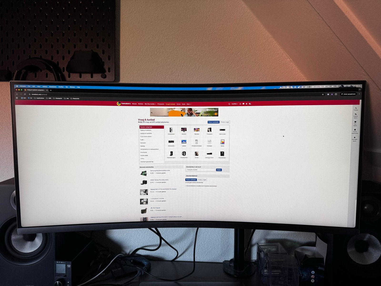 Samsung C34H890WJU Ultrawide Curved - 34 inch 3440x1440, Computers en Software, Monitoren, Gebruikt, Curved, VA, USB-C