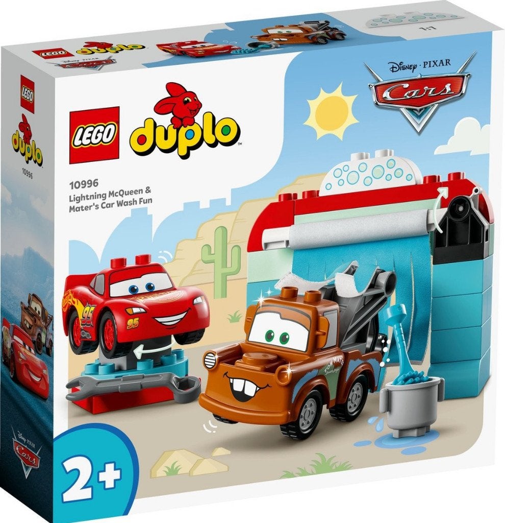Lego Duplo 10996 Disney Cars auto wasstraat McQueen & Mater, Ophalen of Verzenden, Nieuw, Complete set, Duplo