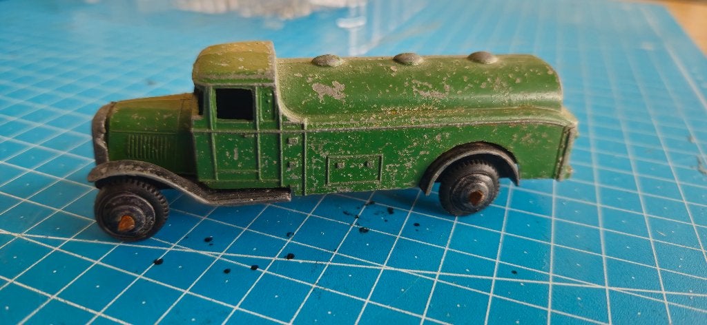 dinky toys 25D petrol tanker, Ophalen of Verzenden, Gebruikt, Auto, Dinky Toys