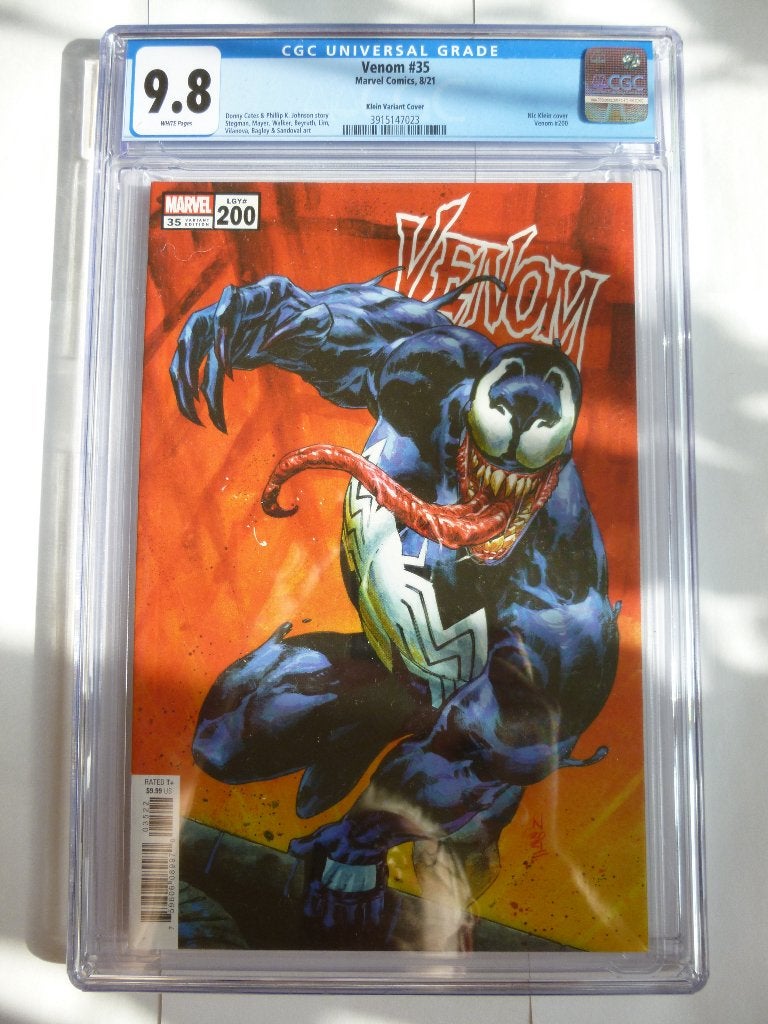 VENOM 35/200 MARVEL COMIC CGC9.8"KLEIN VARIANT COVER'UIT2021, Boeken, Strips | Comics, Eén comic, Amerika, Marvel Comics, Ophalen of Verzenden