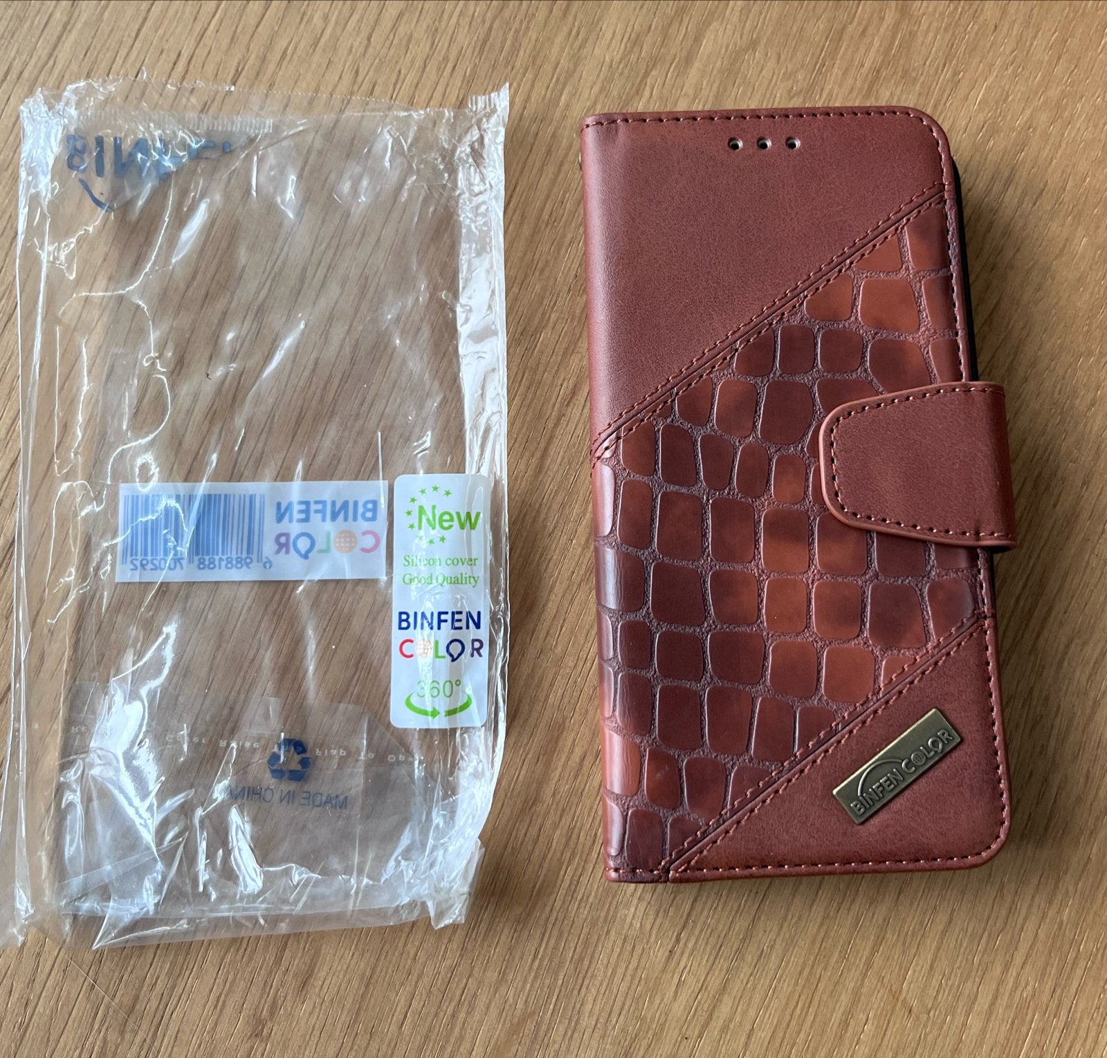Lederen Bookcase Hoesje voor iPhone 13 nieuw, Pasjeshouder, IPhone 13, Overige merken, Bruin