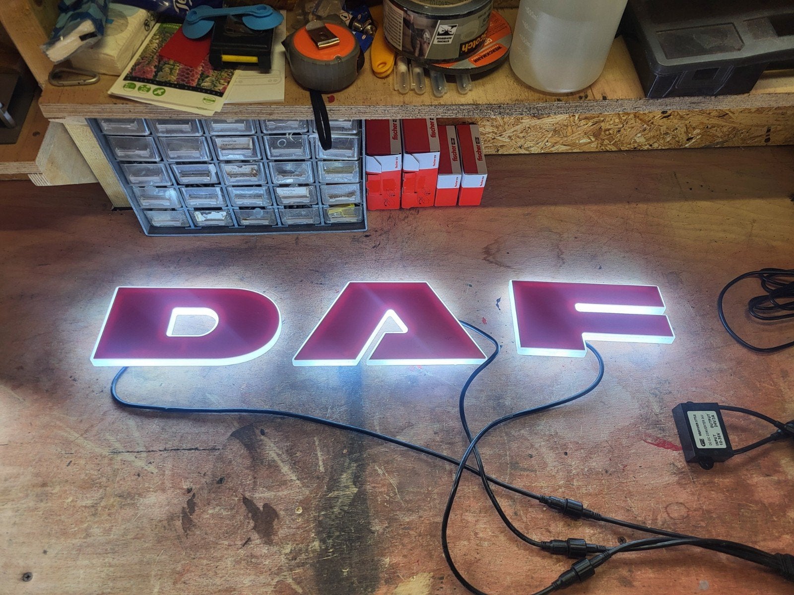 DAF LED Verlicht Logo voor de XG of XG+, Ophalen of Verzenden, Gebruikt, Verlichting