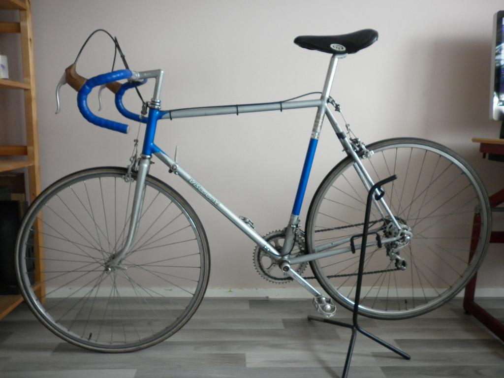 Viscount racefiets 60 cm frame maat #vintage #staal, Fietsen en Brommers, Gebruikt, Velgrem, 57 tot 61 cm, Ophalen