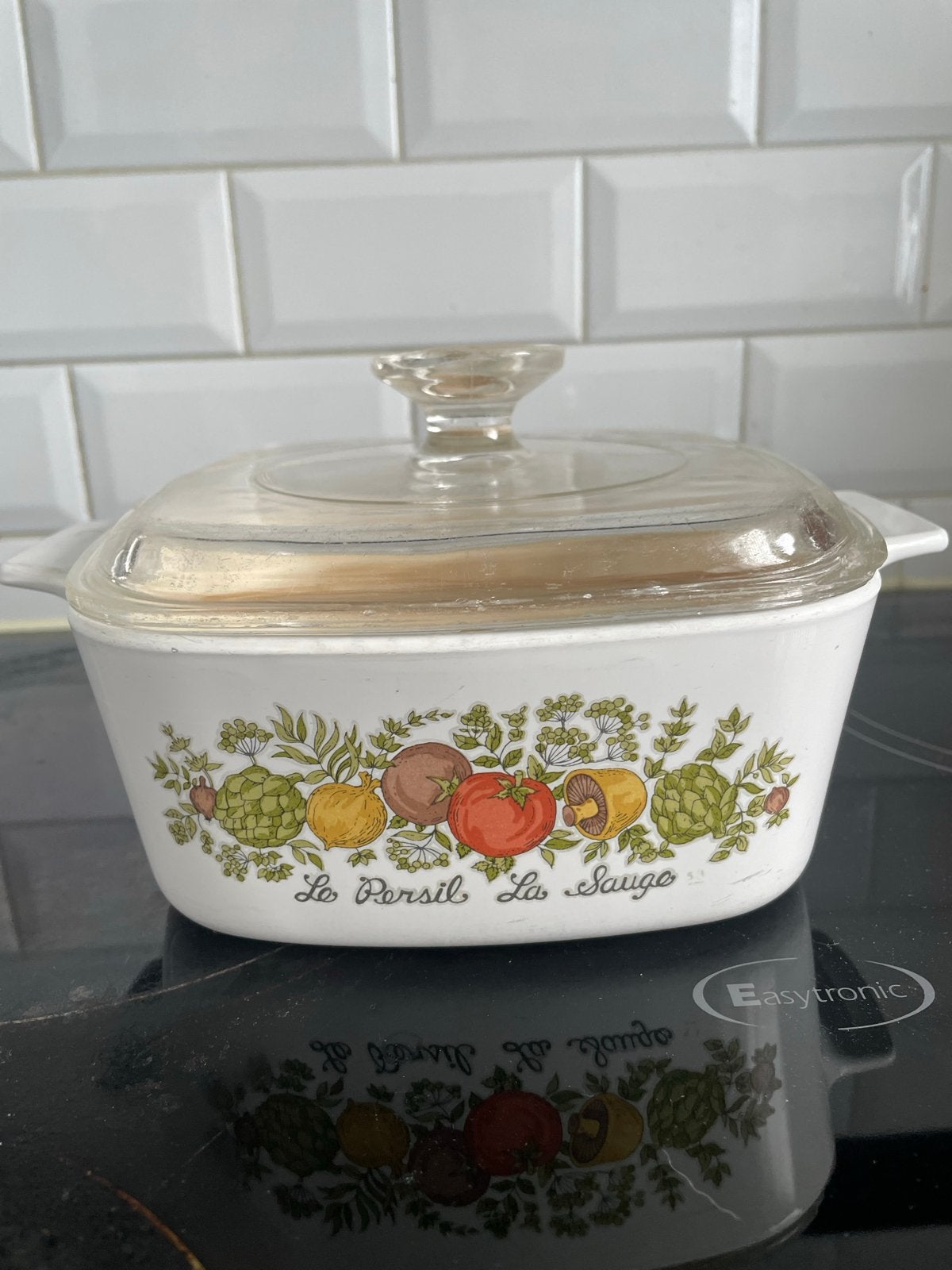 Vintage Corning Ware braadpan met deksel, Ophalen of Verzenden, Gebruikt, Glas, Overige typen