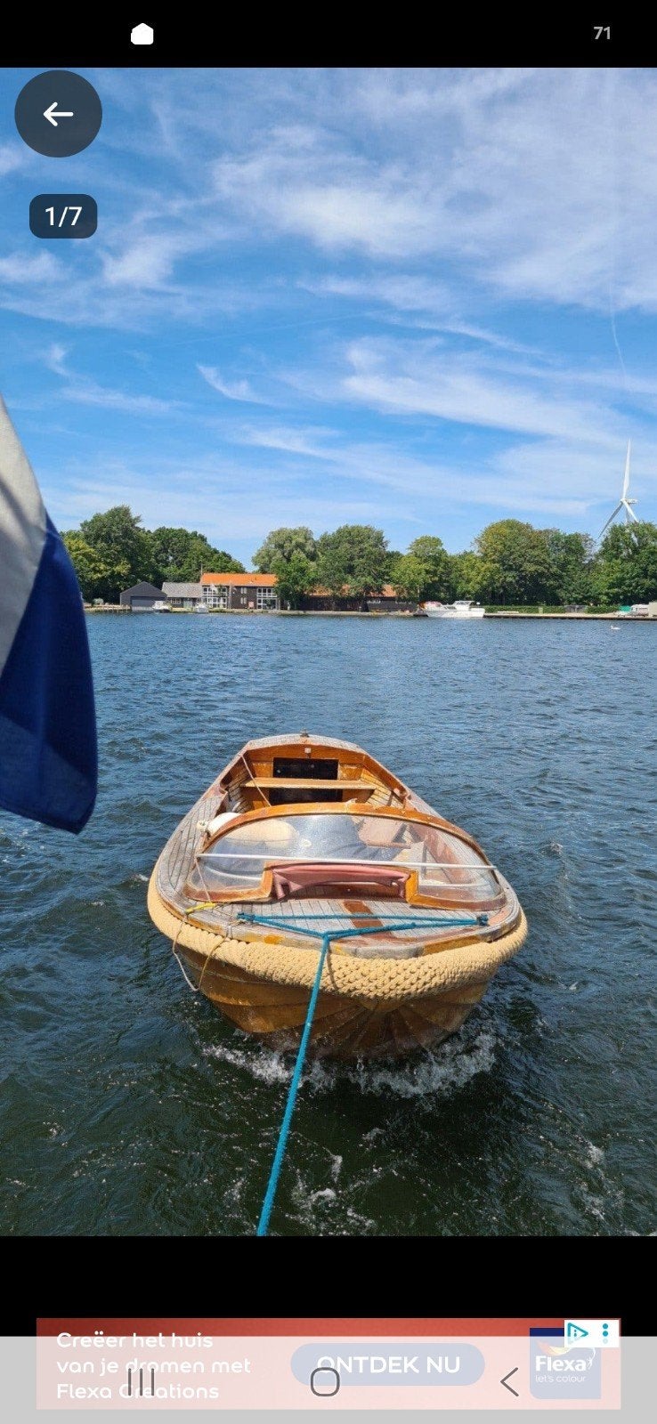 Prachtige Houten Sloep - Klassiek Design, Watersport en Boten, Bootonderdelen, Ophalen, Gebruikt