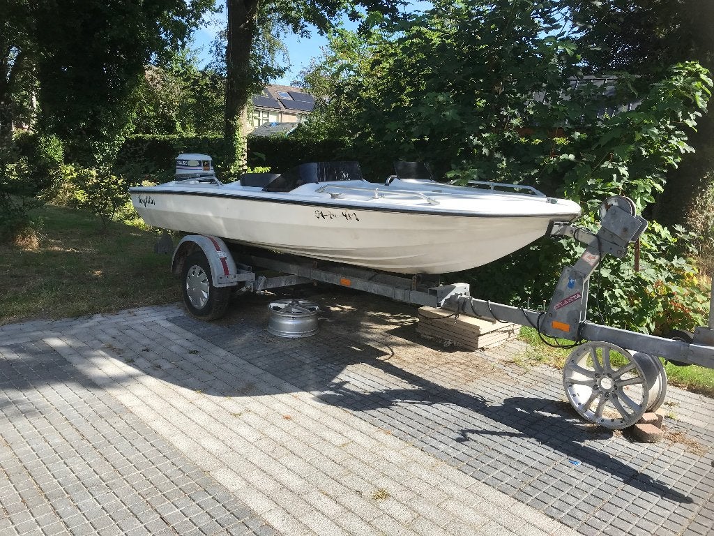 Glastron v 42 25 pk incl kantel trailer, Ophalen, Overige merken, Gebruikt, 5 m