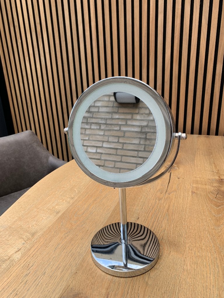 SPIEGEL voor MAKE up, Ophalen, Gebruikt, Zilver, Gehele gezicht