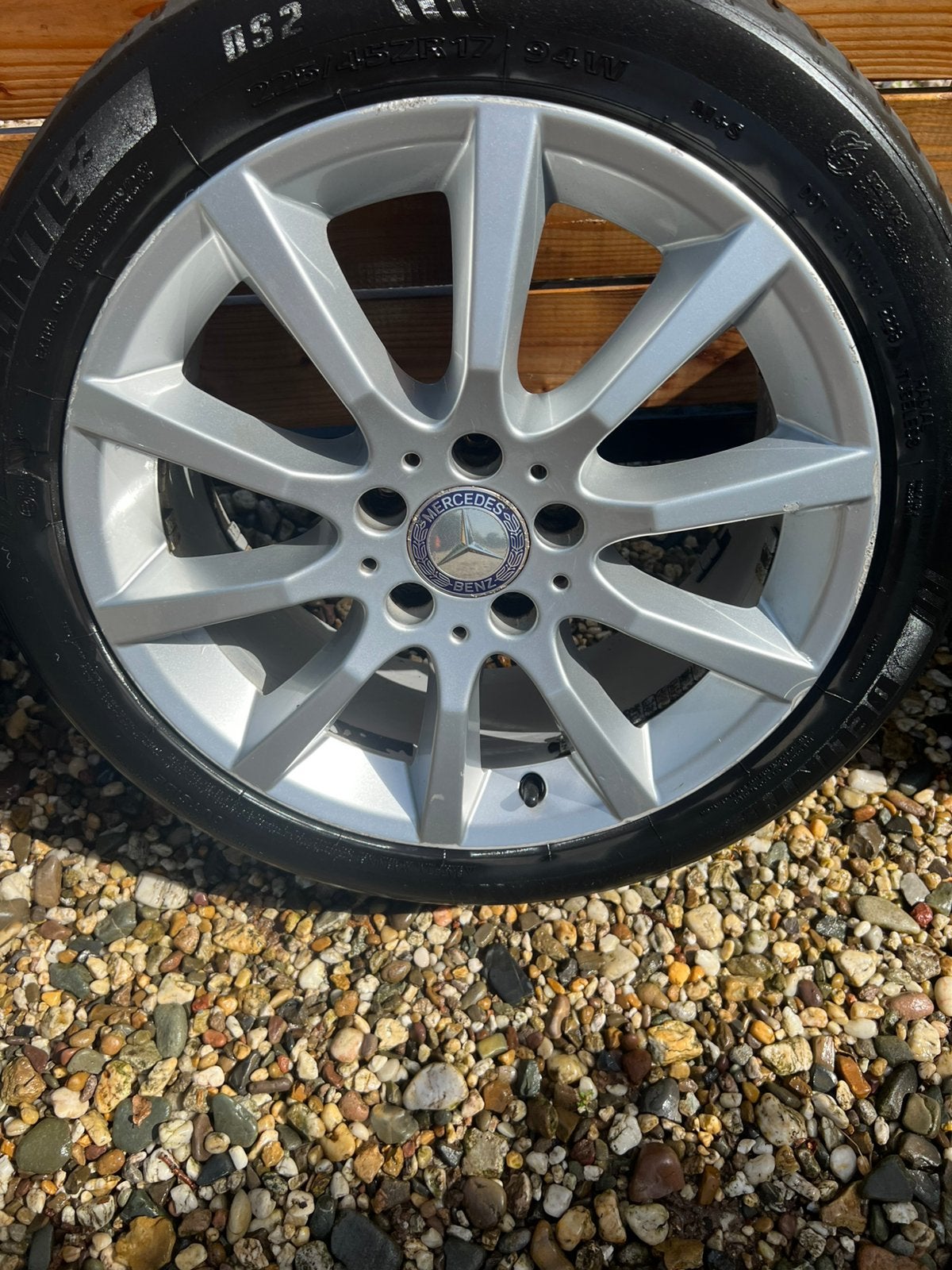 Mercedes originele 17 inch velgen met Michelin banden, Ophalen, Gebruikt