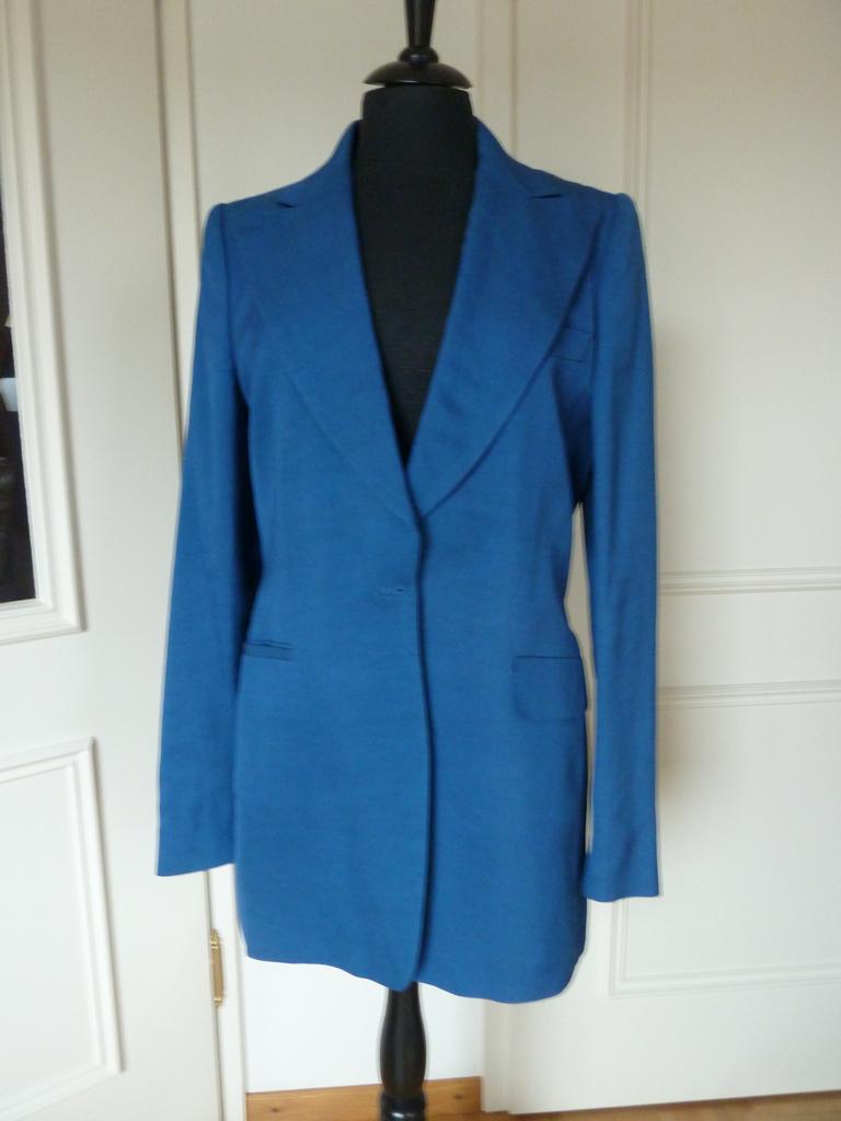 Dries van Noten designer kobalt blauw jasje, colbert mt. 38, Maat 38/40 (M), DRIES VAN NOTEN, Zo goed als nieuw, Jasje