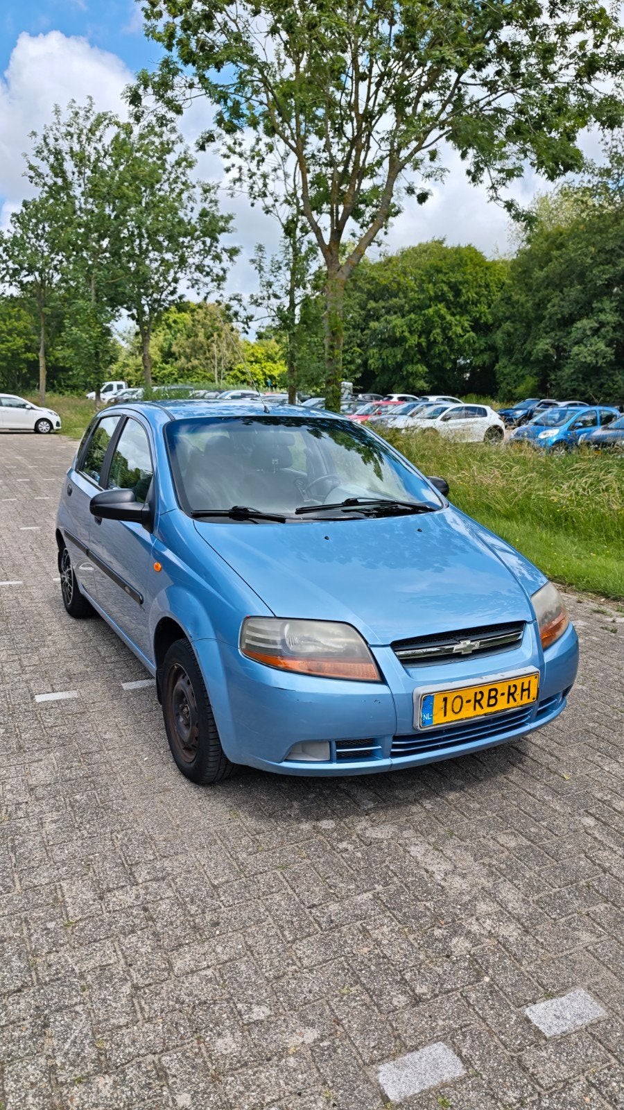 Chevrolet Kalos 1.2 5D 2005 Blauw, Auto's, Chevrolet, Kalos, Benzine, C, Hatchback, Handgeschakeld, Origineel Nederlands, Blauw