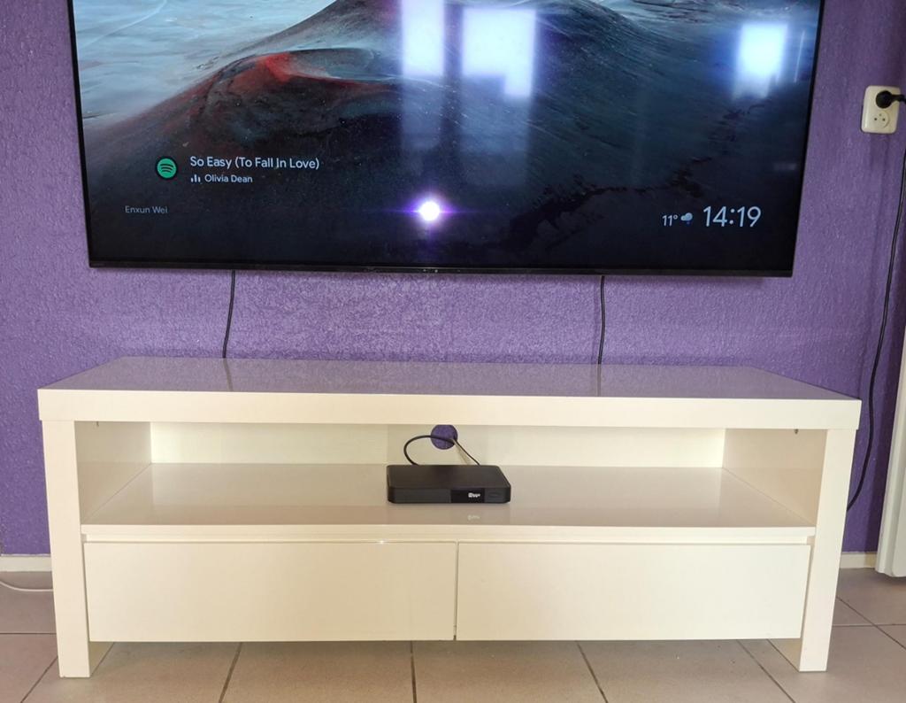 Tv meubel wit, Ophalen, Gebruikt, 25 tot 50 cm, Minder dan 100 cm