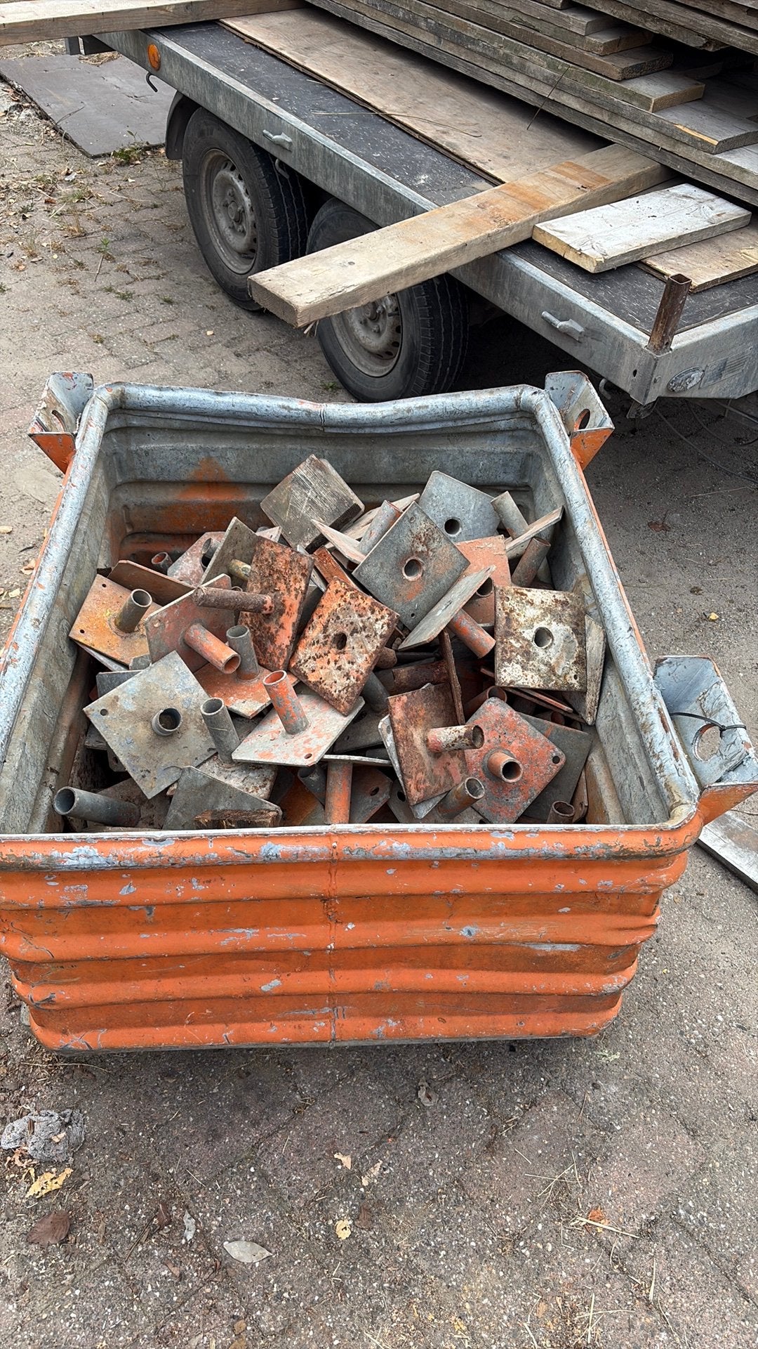 Steiger pijp voetjes, Doe-het-zelf en Verbouw, Metalen, Ophalen of Verzenden, Gebruikt
