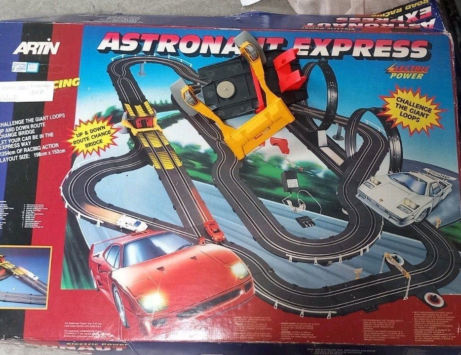 Astronaut Express Racebaan - Vintage Elektrische Racebaan, Overige merken, Ophalen of Verzenden, Met looping, Elektrisch