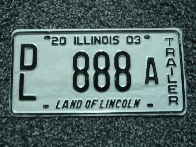 Kentekenplaat licenseplate Illinois 2003 USA, Verzamelen, Verzenden, Gebruikt, Auto's