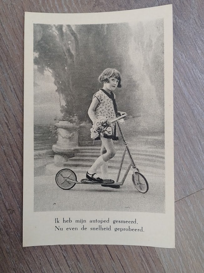 Zeer oude kinder ansichtkaart met gedicht, vintage, Ophalen of Verzenden, Voor 1920, Ongelopen, Zuid-Holland